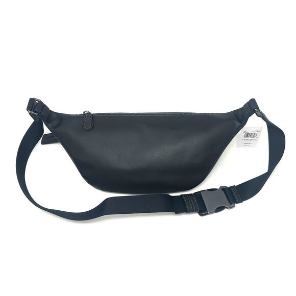 Coach Warren Belt Bag Black Leather CN407 - Picture 2 of 8